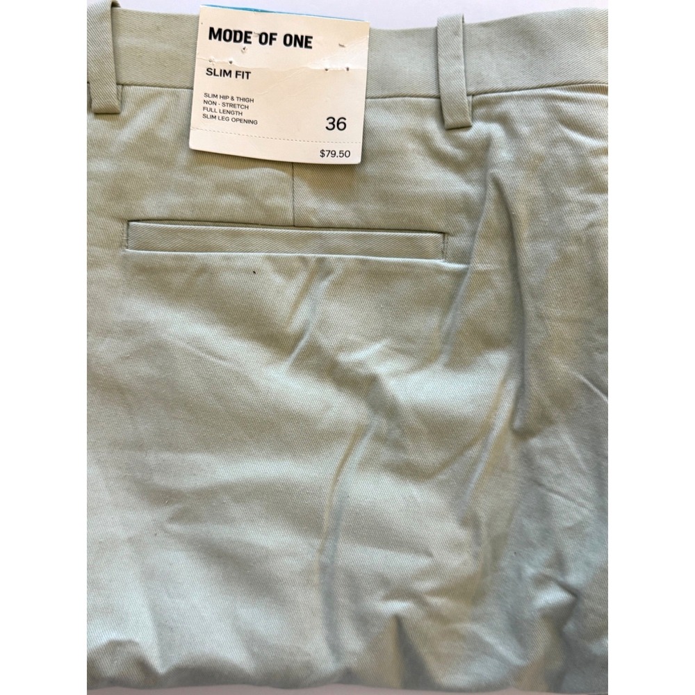 Mode of One Mens Slim Fit Suit Pants in Iced Mint Size 36  new - Picture 8 of 8